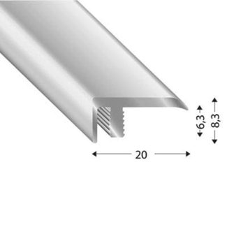 PROFILE ENDING 2-PART T-FLEX (20x9,6 MM) S